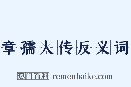 章孺人传反义词是什么意思的图片